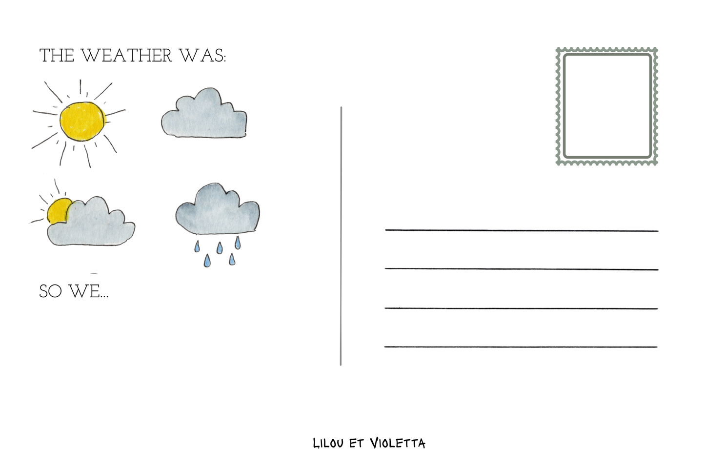 Camp Postcards: For Campers to Send Home